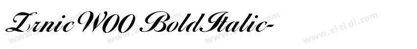 ZrnicW00 BoldItalic字体转换